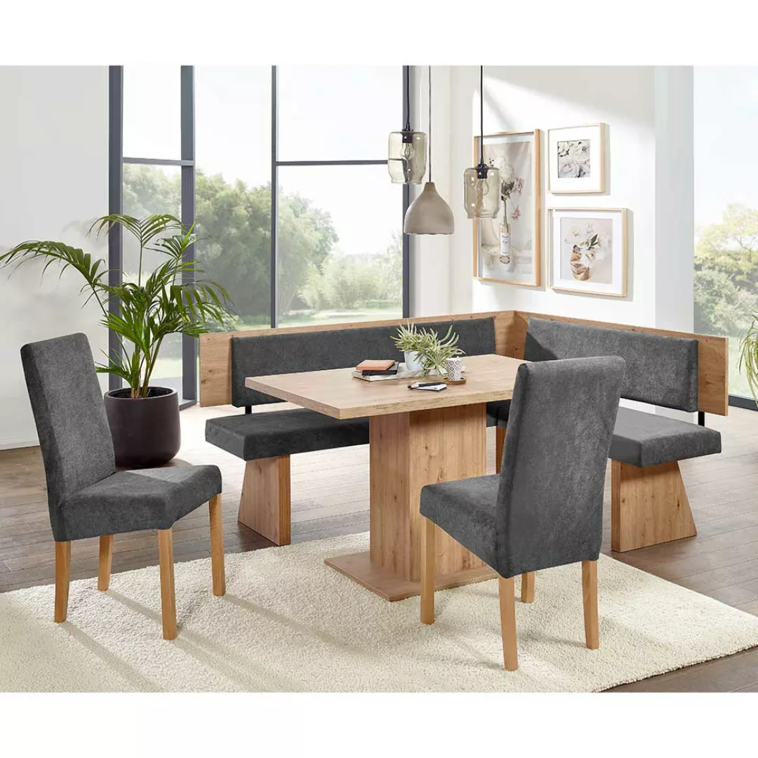 Esszimmer Sitzgruppe mit Eckbank 177 cm breit (vierteilig) günstig online kaufen