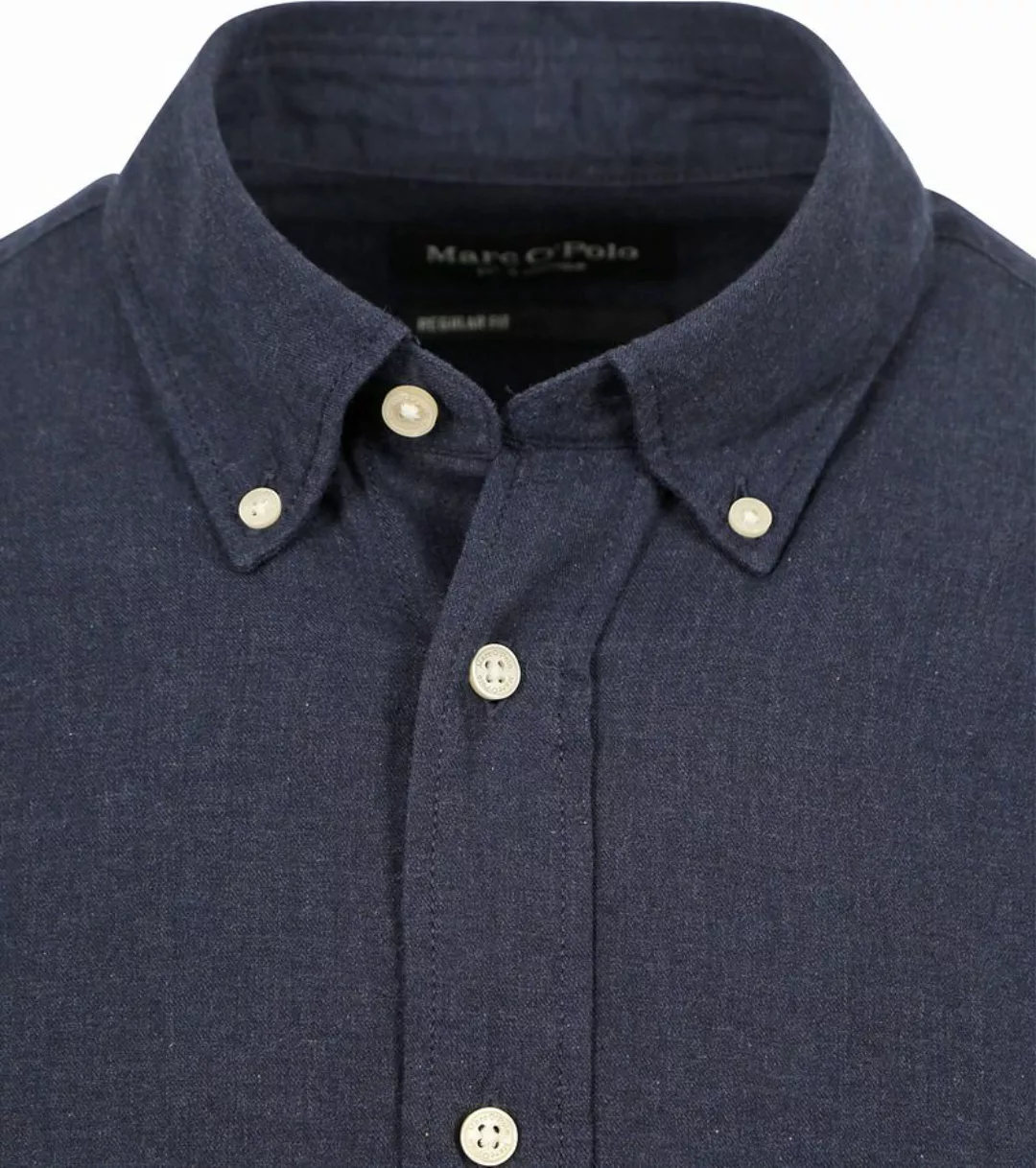 Marc O'Polo Hemd Twill Dunkelblau - Größe XXL günstig online kaufen