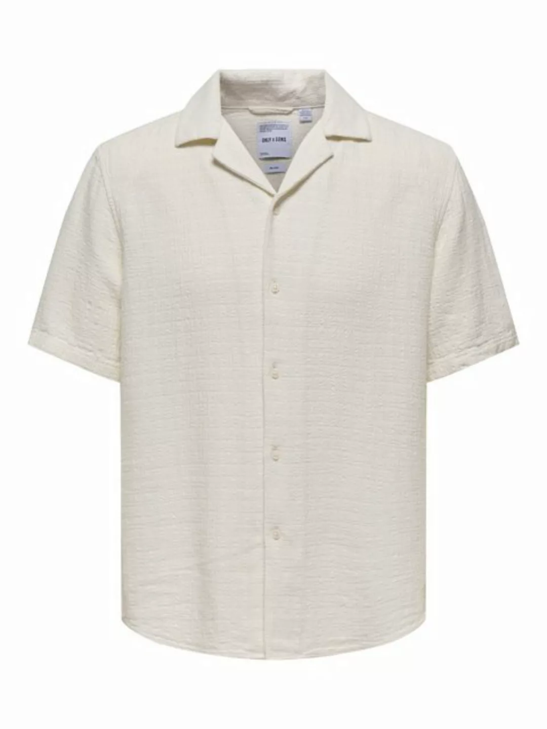 ONLY & SONS Kurzarmhemd ONSLATHAM RLXSS RESORT LINEN STRUC 0257 günstig online kaufen