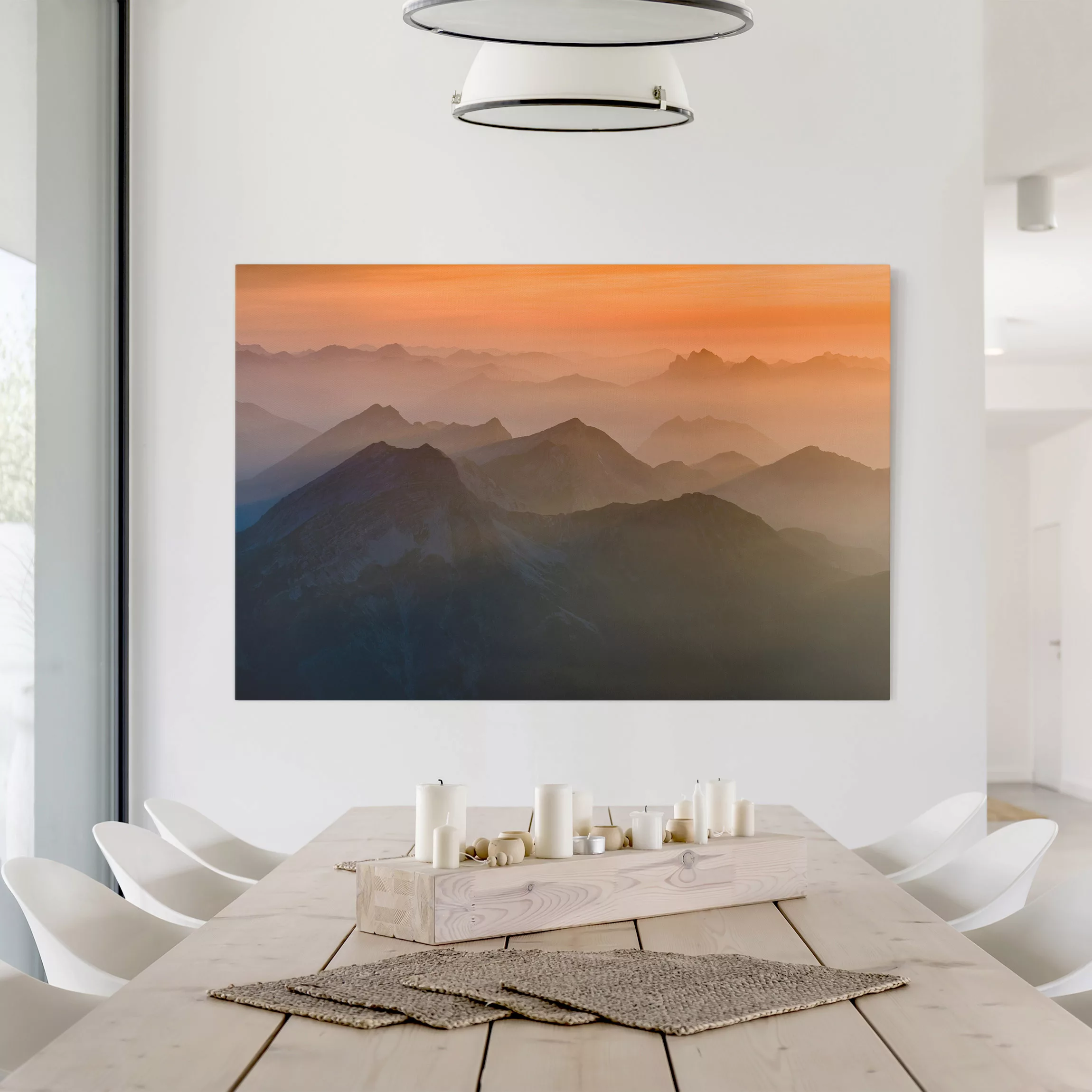 Leinwandbild Berg - Querformat Blick von der Zugspitze günstig online kaufen