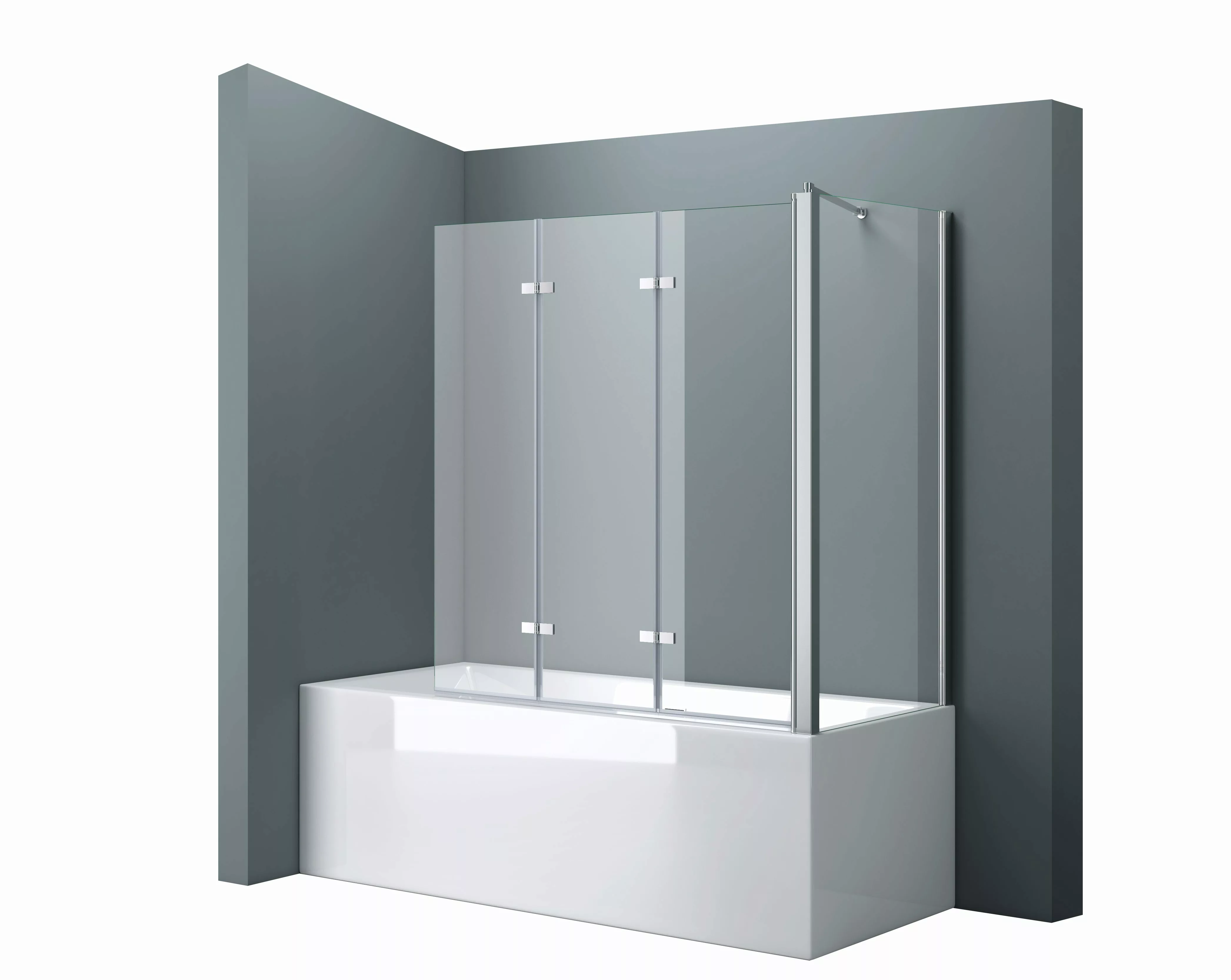 doporro Duschwand für Badewanne Badewannenaufsatz inkl. günstig online kaufen
