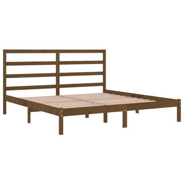 vidaXL Bettgestell Massivholzbett Honigbraun Kiefer 200x200 cm Bett Bettges günstig online kaufen