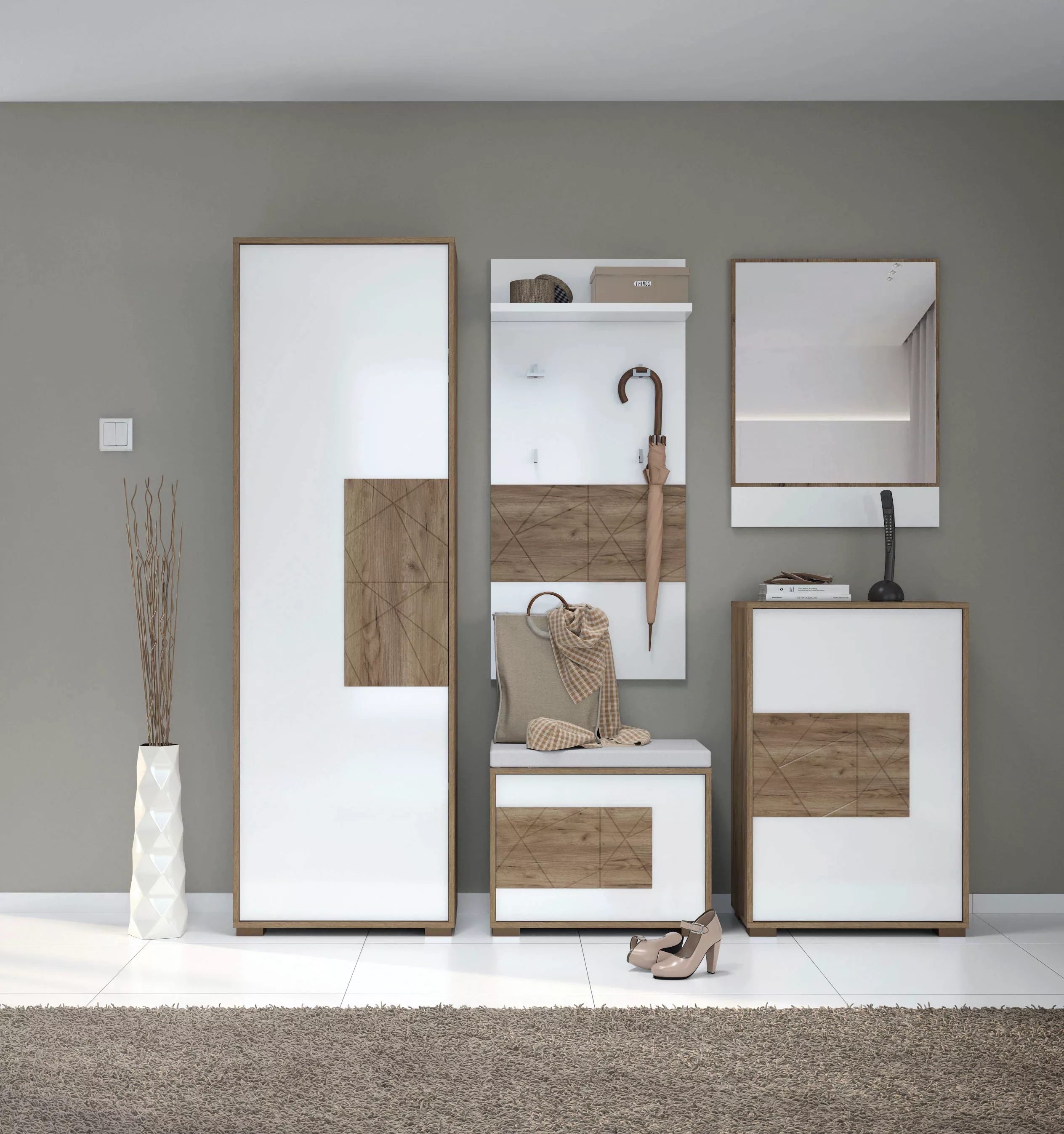 Places of Style Garderobenschrank "Stela", mit Push-to-open-Funktion günstig online kaufen