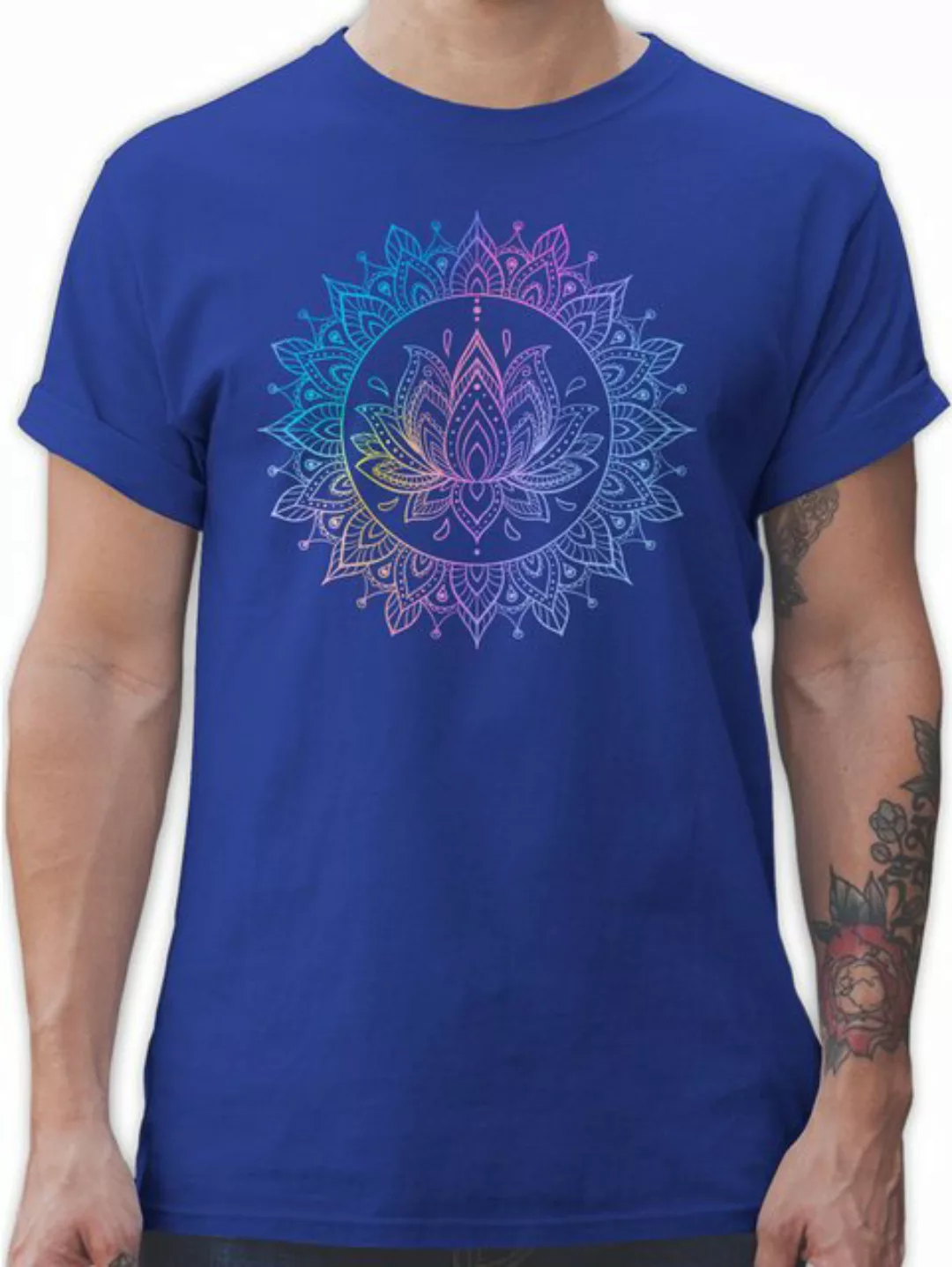 Shirtracer T-Shirt Lotusblume Spirituelle Meditation Mandala Pilates Lotus günstig online kaufen