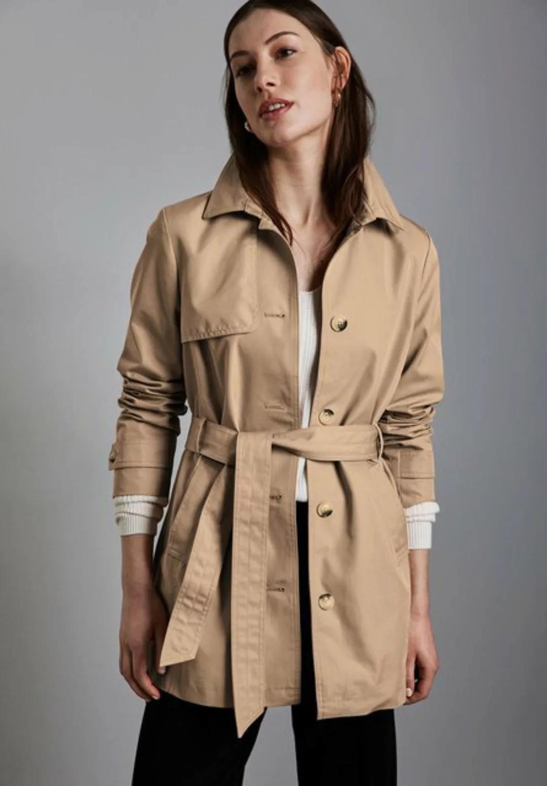 STREET ONE Trenchcoat, mit Bindegürtel günstig online kaufen