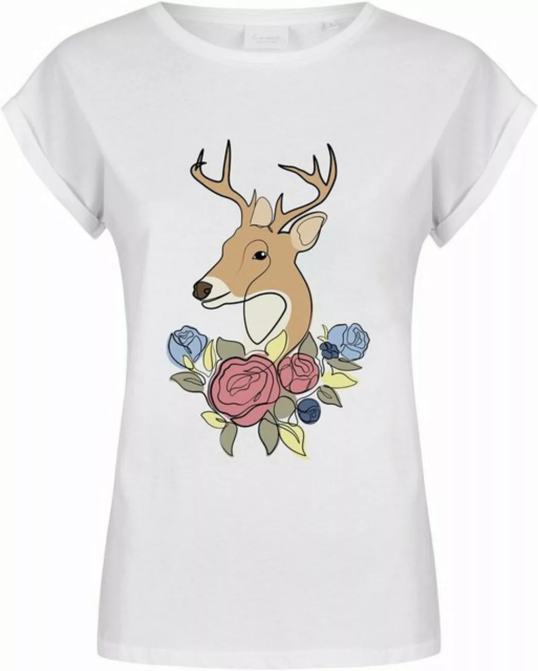 FELICITAS T-Shirt T-Shirt Saskia mit Rehdruck günstig online kaufen