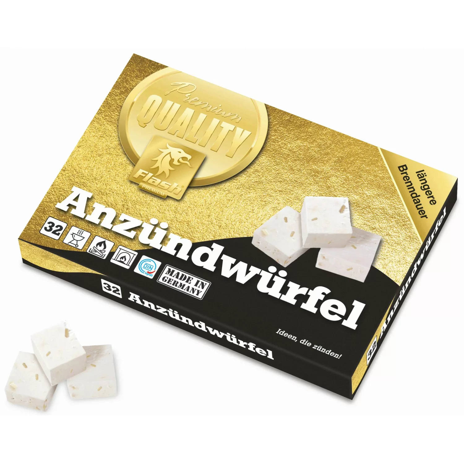 Anzünder Flash Gold Paraffinbasis 32 Würfel FSC® günstig online kaufen