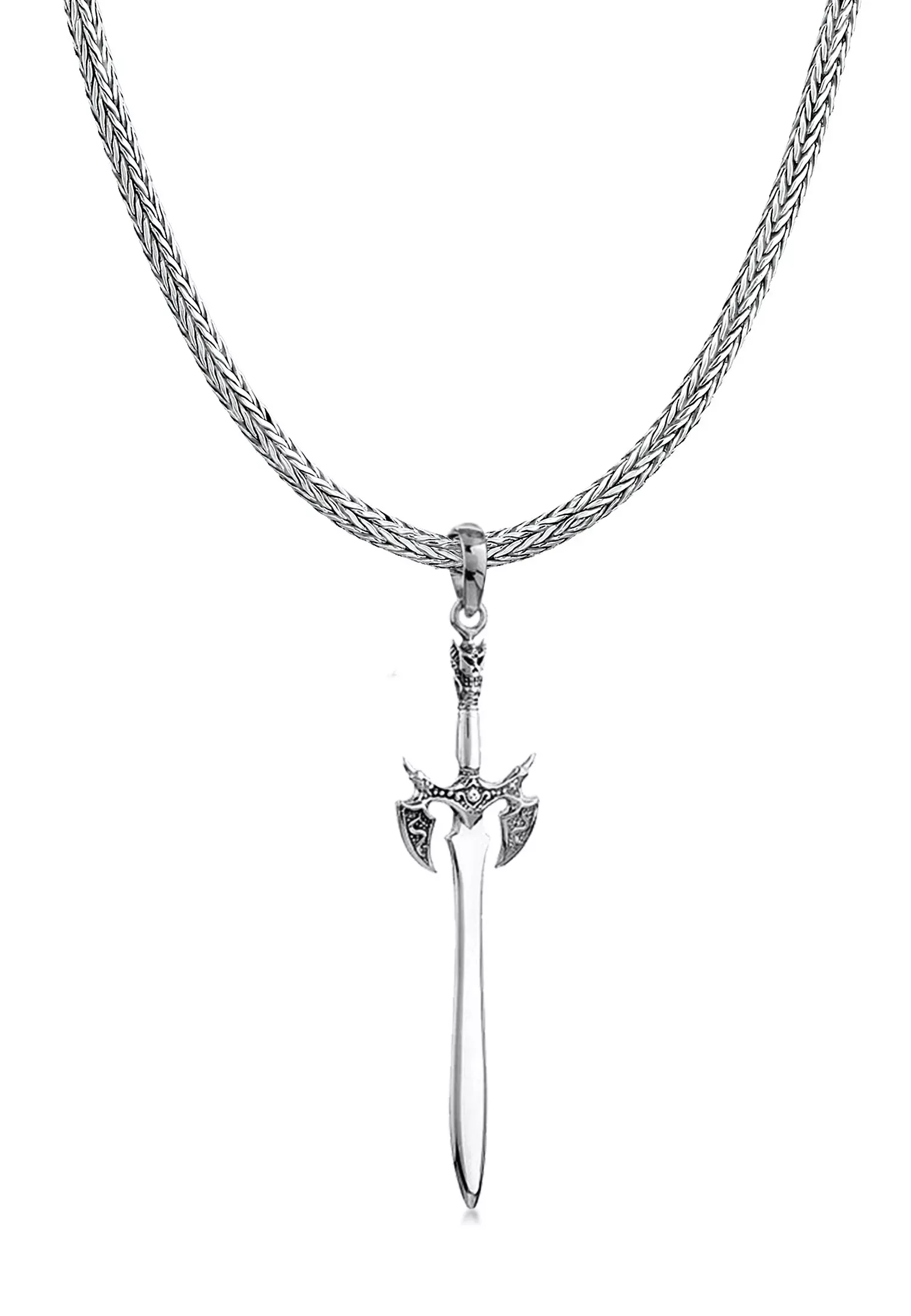 Kuzzoi Kette mit Anhänger "Herren Schlangenkette Schwert Massiv 925 Silber" günstig online kaufen