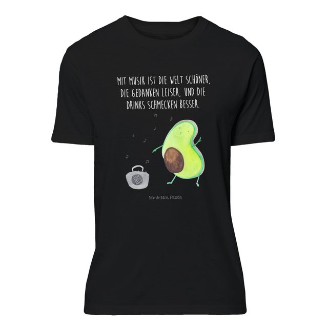 Mr. & Mrs. Panda T-Shirt Avocado tanzt - Schwarz - Geschenk, Nachthemd, Veg günstig online kaufen