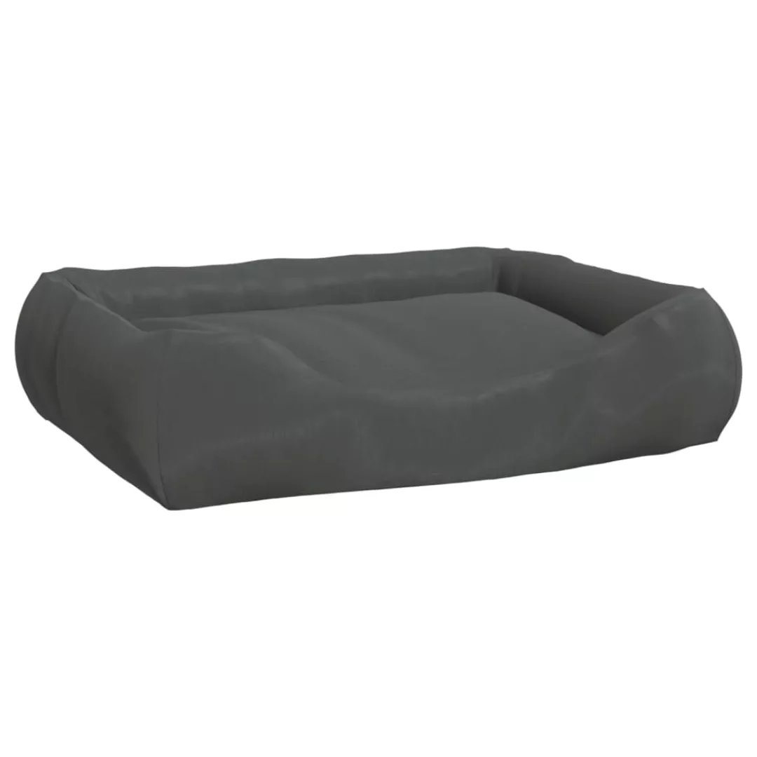 Vidaxl Hundebett Mit Kissen Dunkelgrau 75x58x18 Cm Oxford-gewebe günstig online kaufen