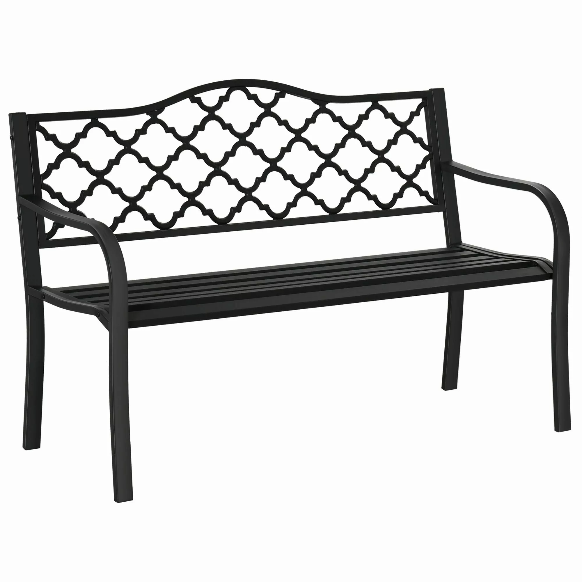 Outsunny Gartenbank aus Metall Sitzbank Bank günstig online kaufen