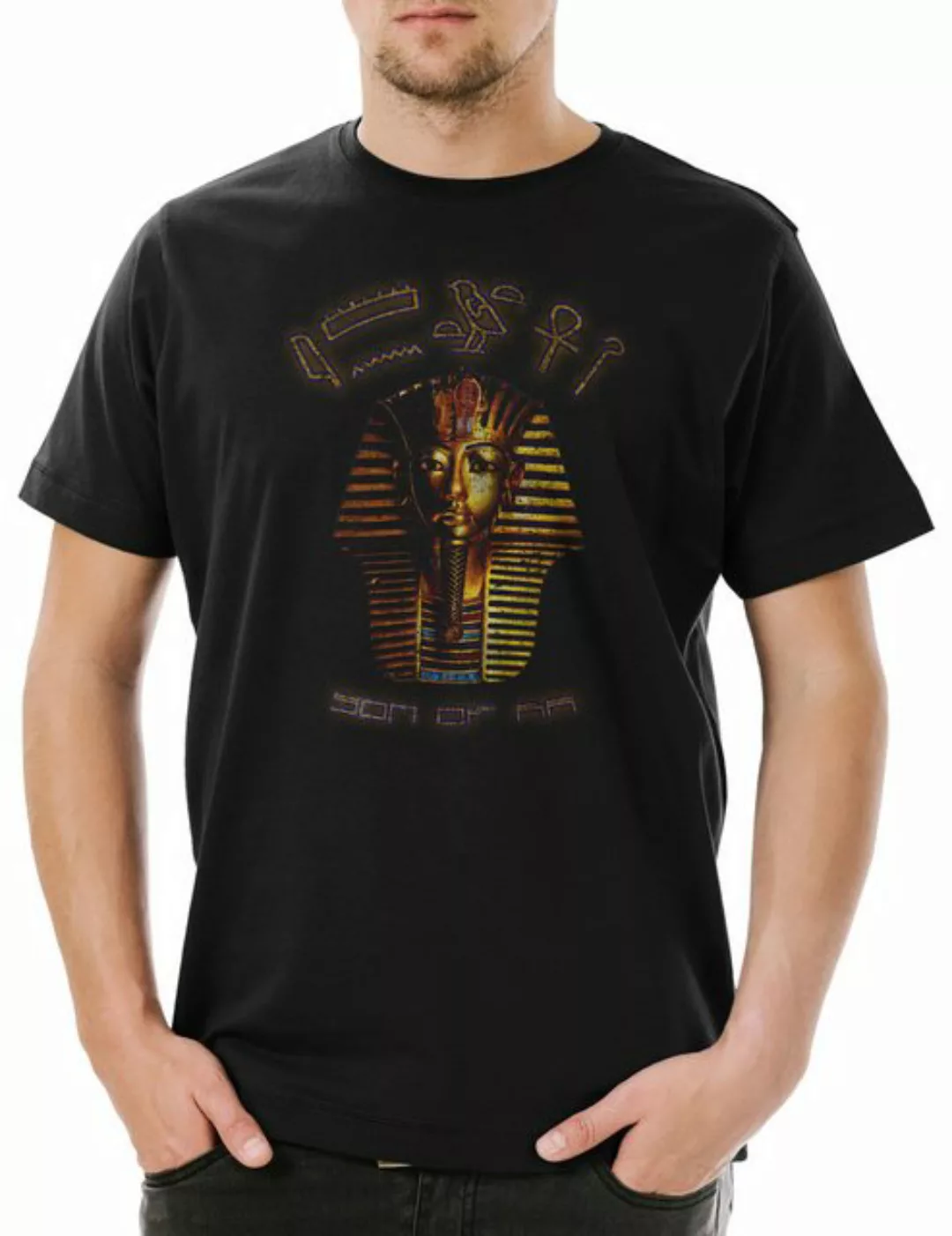 Urban Backwoods Print-Shirt Tutanchamun Vintage Herren T-Shirt Anubis Phara günstig online kaufen