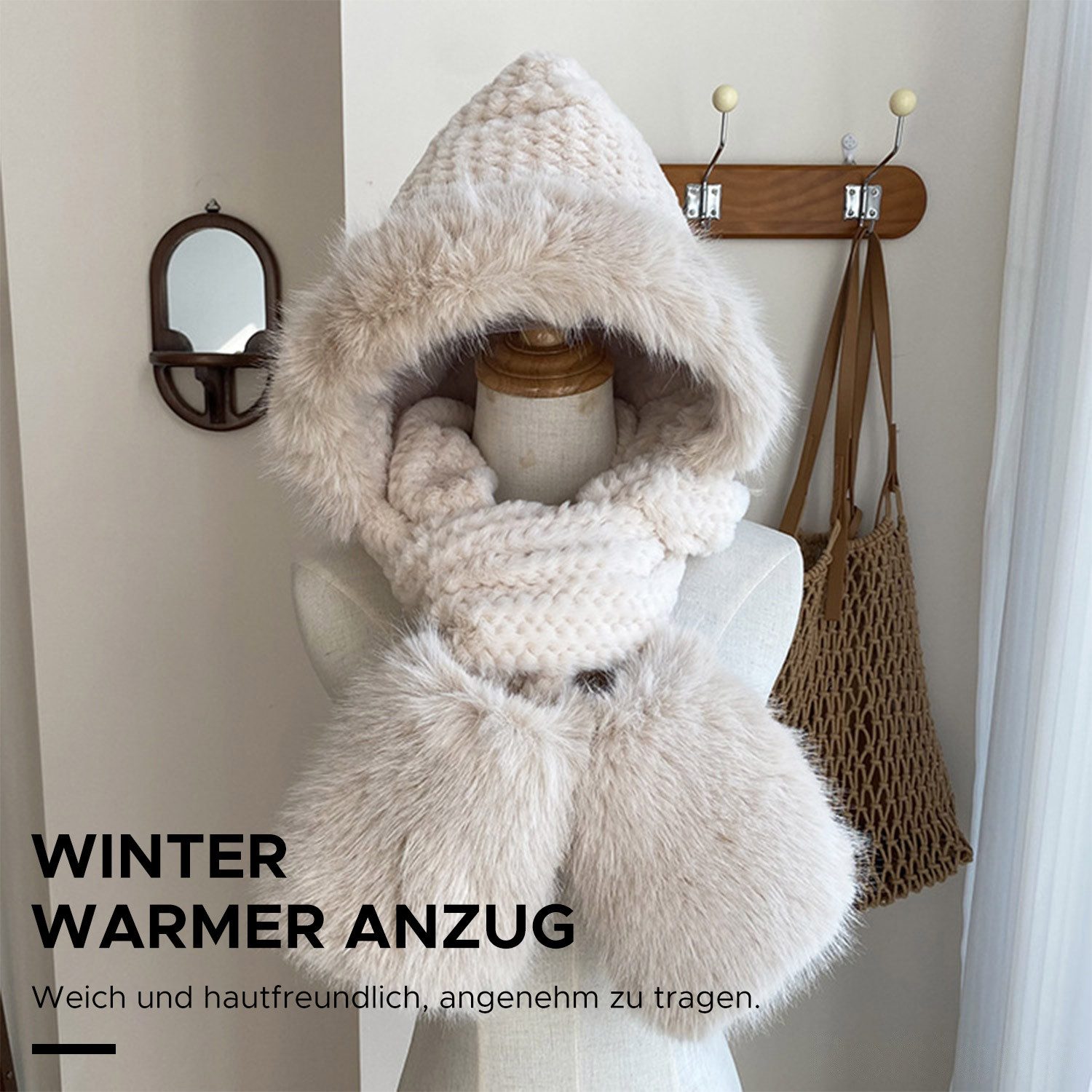 Refttenw Strickmütze Damen Winter Warm Winddichte günstig online kaufen