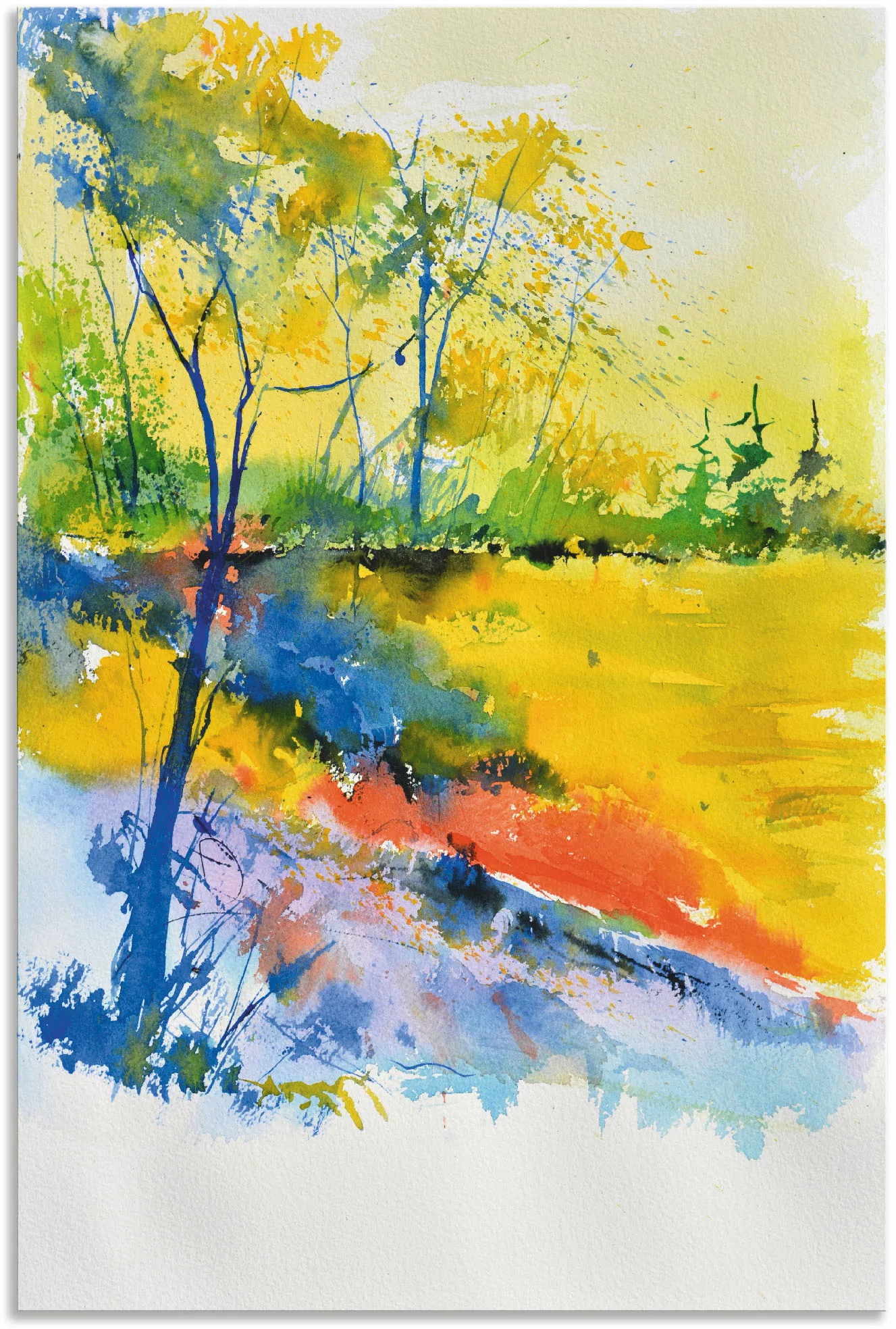 Artland Wandbild "Landschaft im Sonnenlicht", Wald, (1 St.), als Alubild, O günstig online kaufen