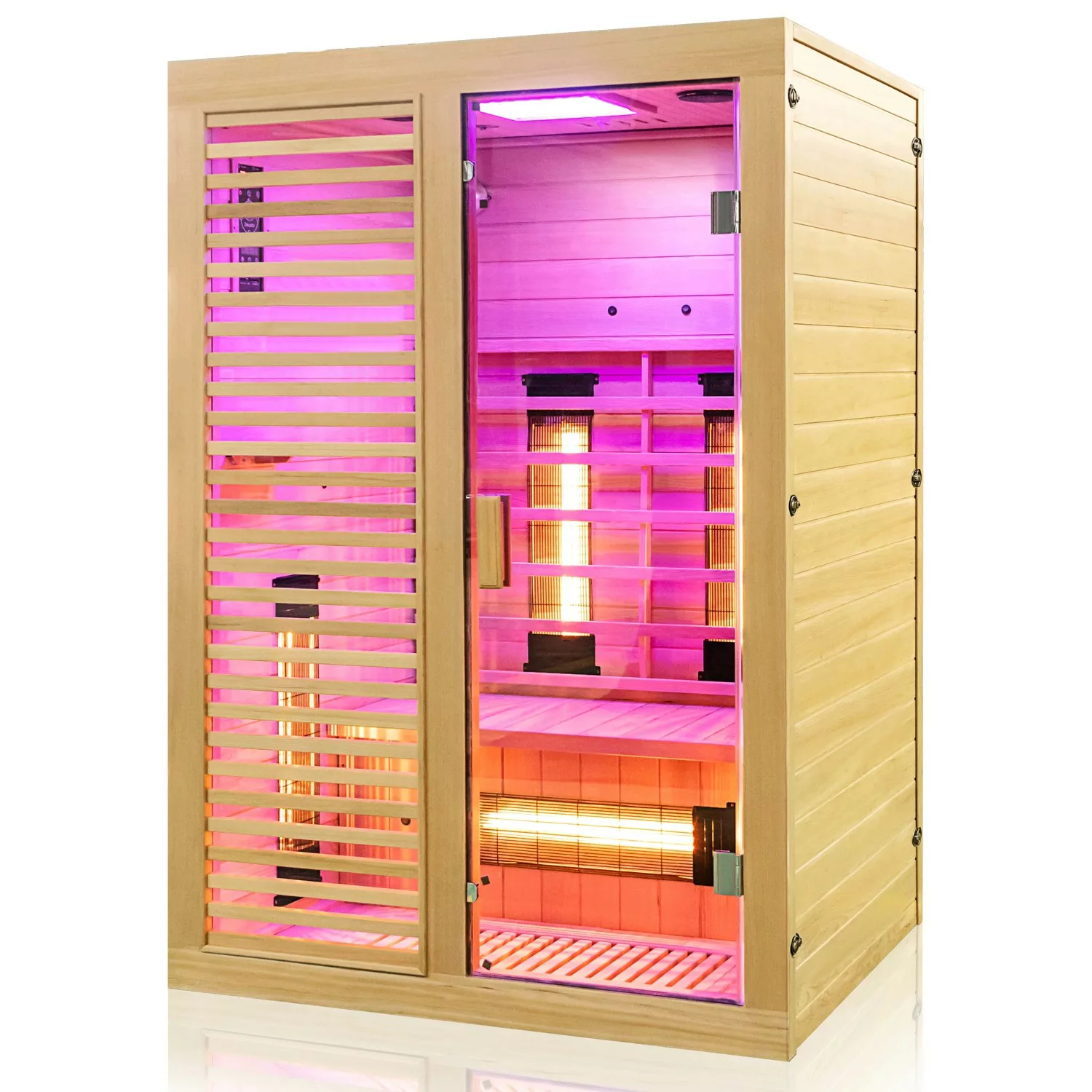 Dewello Infrarotkabine sauna Hamlin 130cm x 105cm 2 Personen Vollspektrum & günstig online kaufen