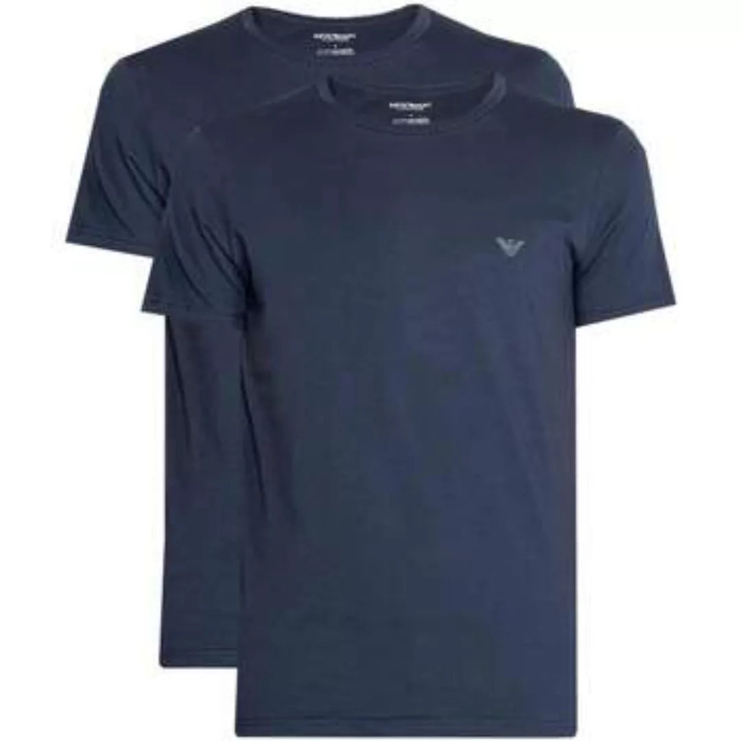 Emporio Armani  T-Shirts & Poloshirts Lounge 2 Pack Crew T-Shirts Navy/Navy günstig online kaufen