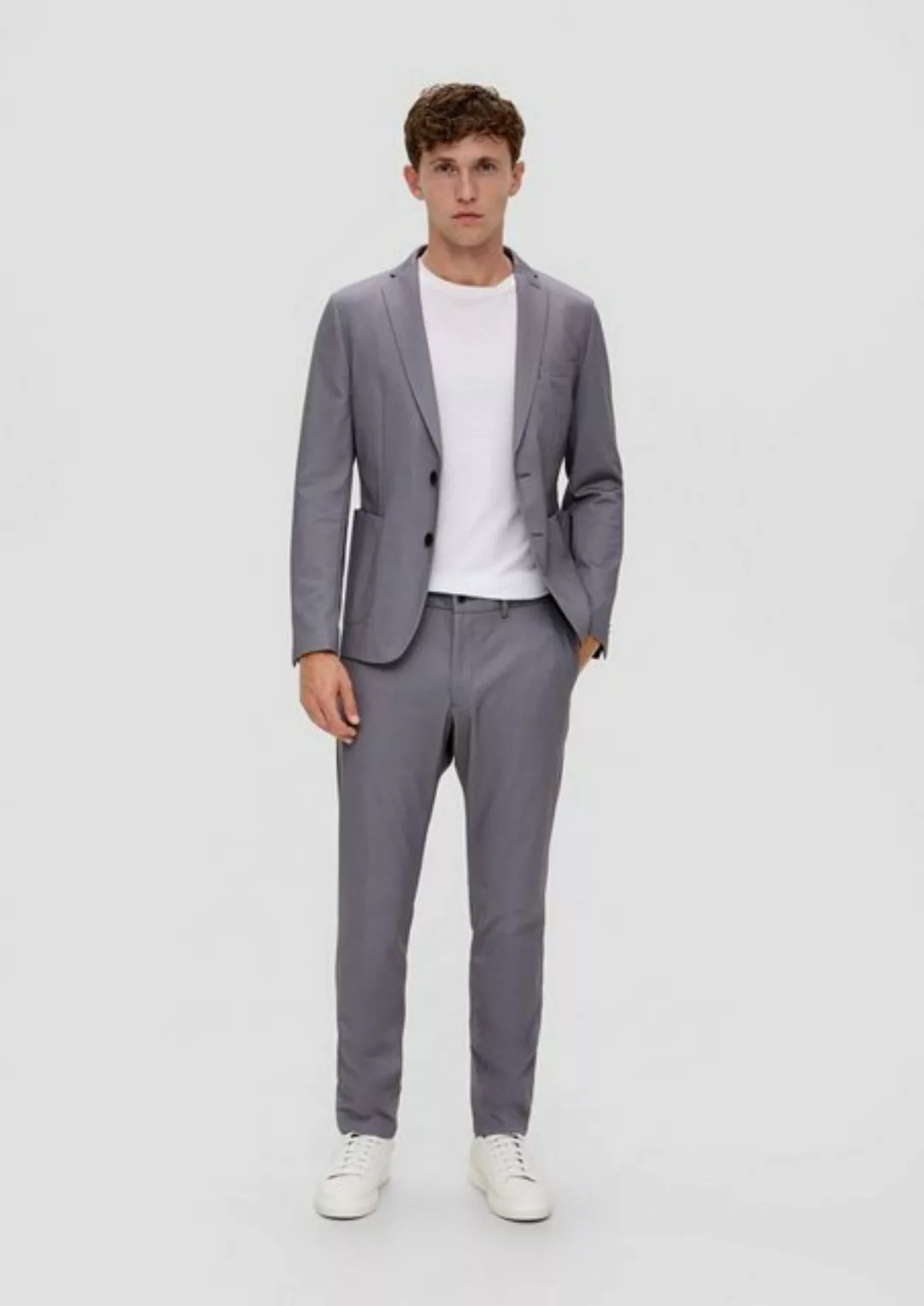 s.Oliver Stoffhose Slim: Karierte Jogg Suit-Hose günstig online kaufen
