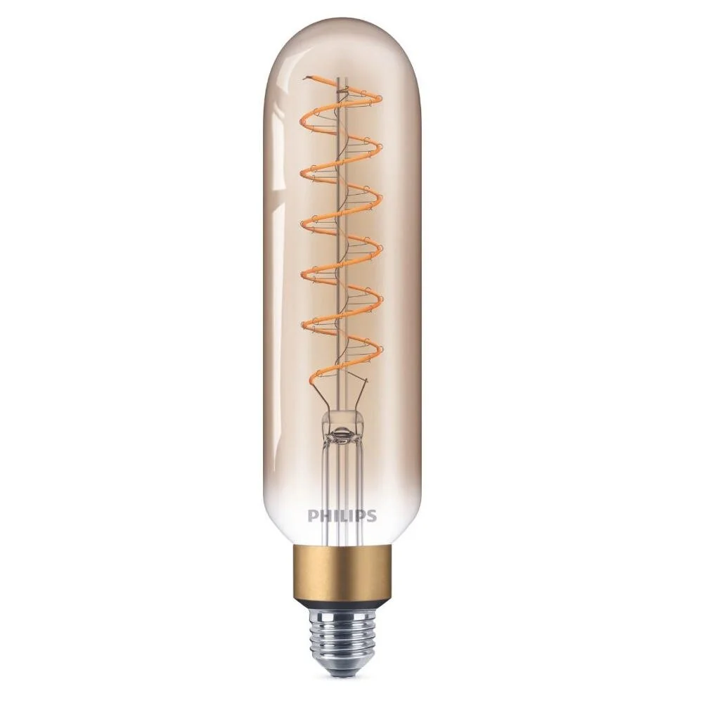 Philips LED Lampe ersetzt 40W, E27 Röhrenform T65, gold, warmweiß, 470 Lume günstig online kaufen