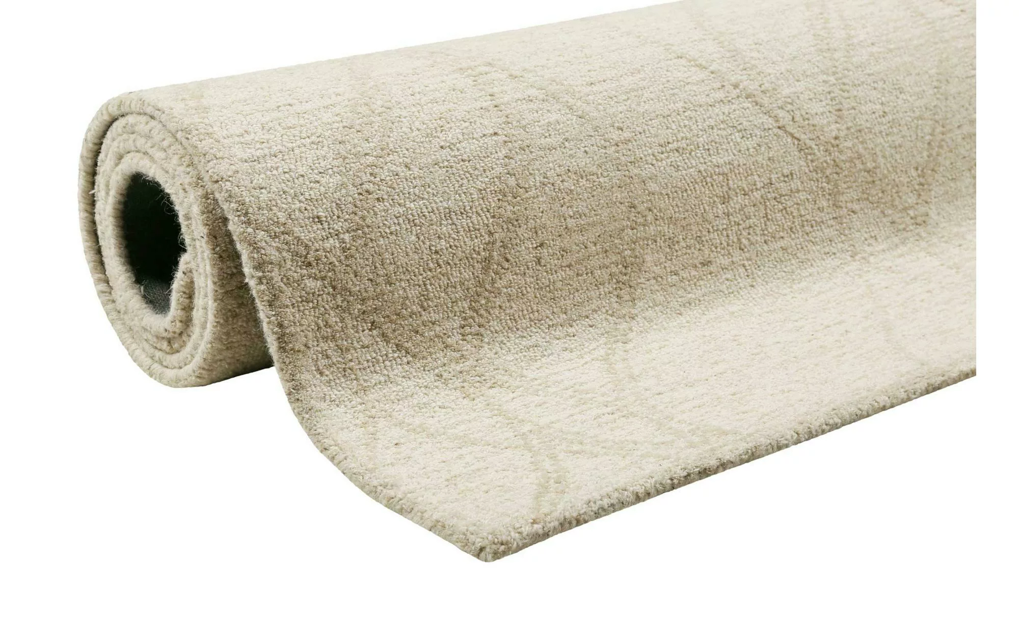 Kurzflorteppich ¦ beige ¦ Wolle ¦ Maße (cm): B: 110 H: 0,8 Teppiche > Vinta günstig online kaufen