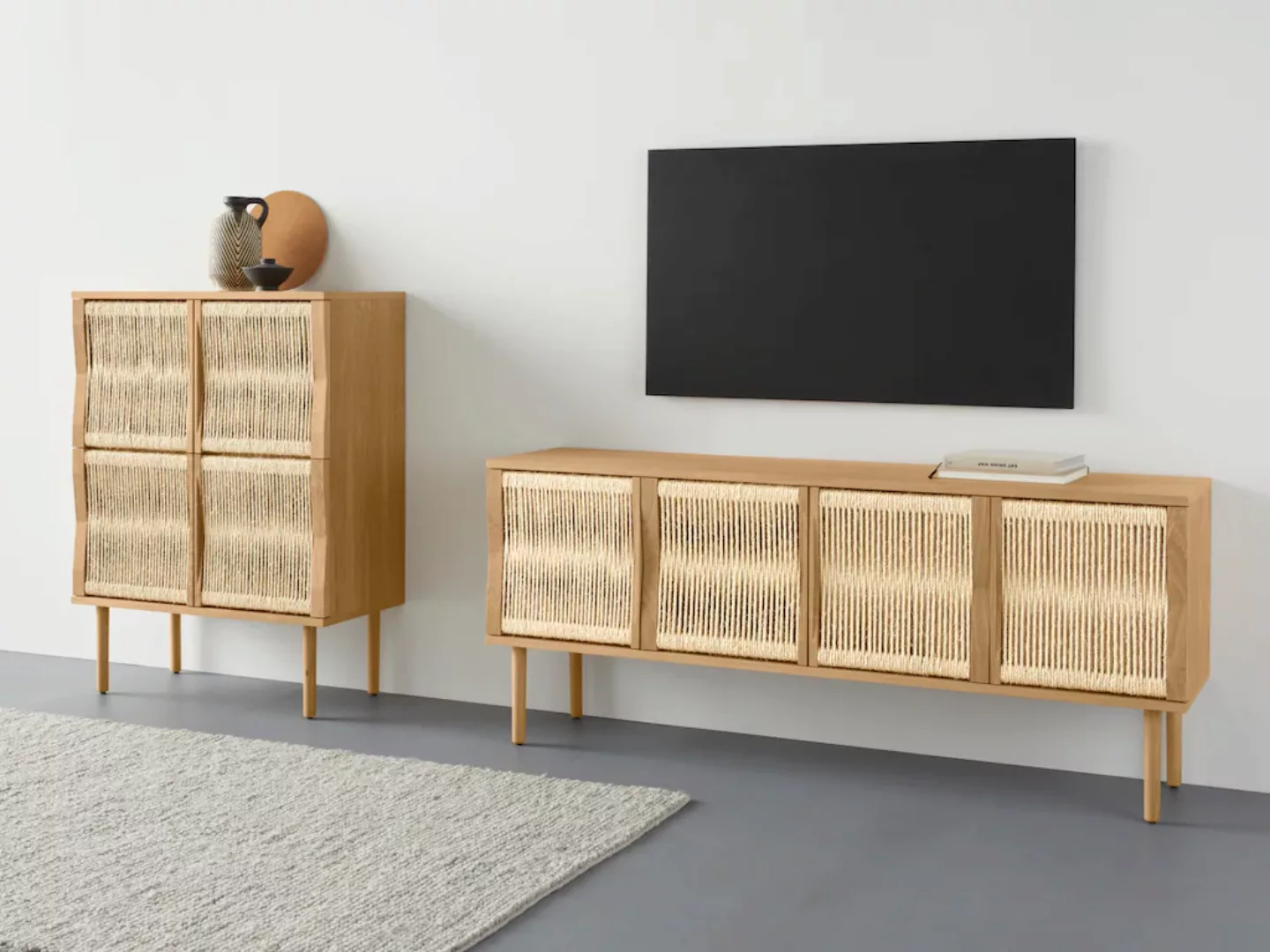 Guido Maria Kretschmer Home&Living Sideboard "Lilla Ateljen", Kordelgefloch günstig online kaufen