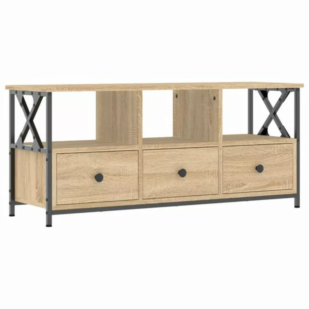 vidaXL TV-Schrank TV-Schrank Räuchereiche 102x33x45 cm Spanplatte Eisen TV- günstig online kaufen