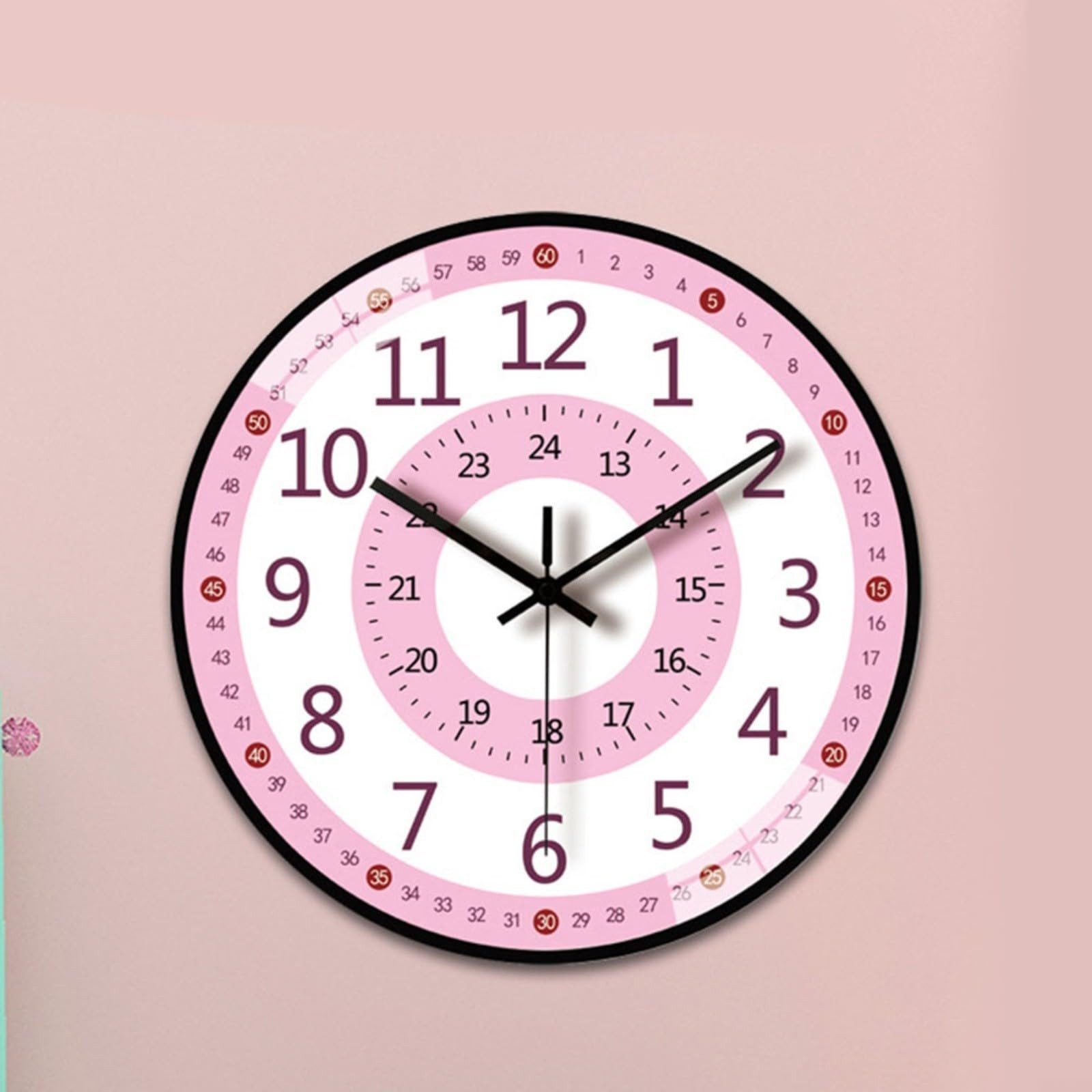 RWEUOQ Wanduhr Kinderwanduhr Lernuhr Geräuscharme,Lernuhr für günstig online kaufen