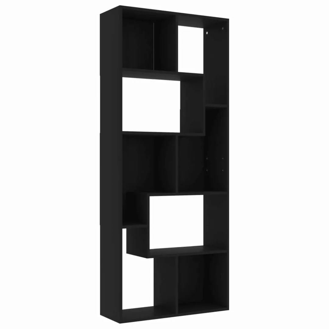 Bücherregal Schwarz 67x24x161 Cm Spanplatte günstig online kaufen