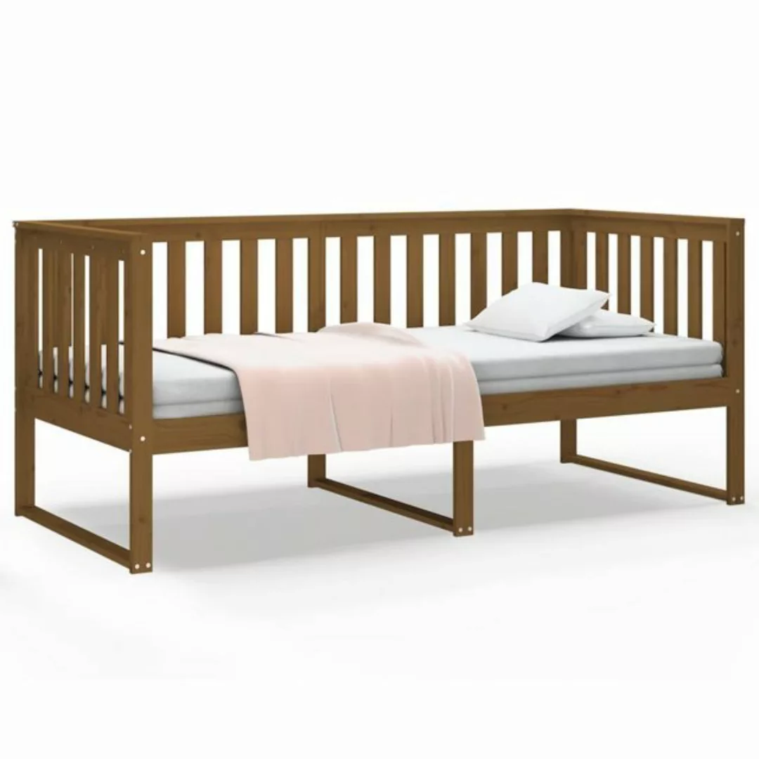 furnicato Bett Tagesbett Honigbraun 100x200 cm Massivholz Kiefer günstig online kaufen
