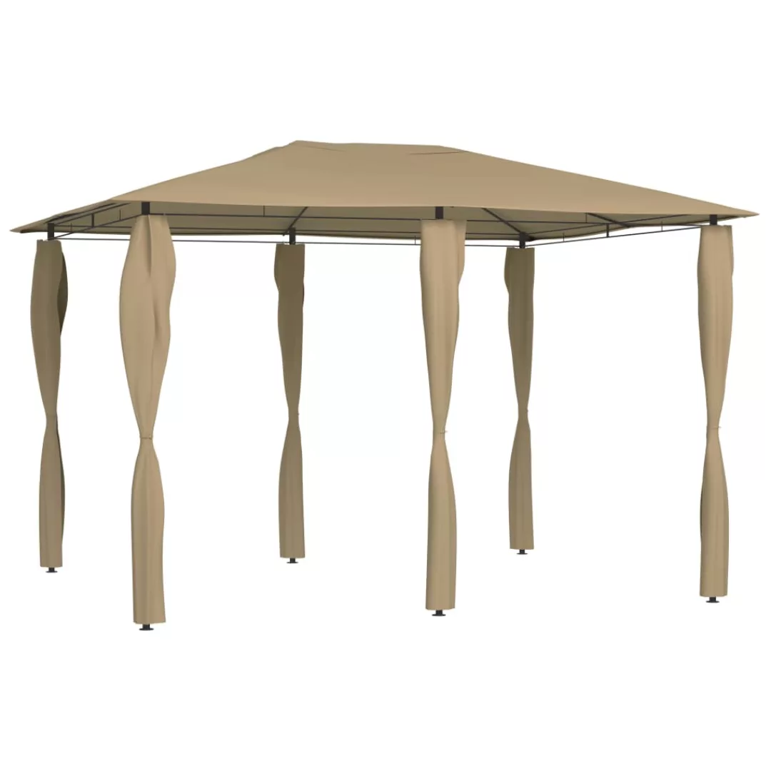 Pavillon Mit Seitenwand 3x4x2,6 M Taupe 160 G/m² günstig online kaufen