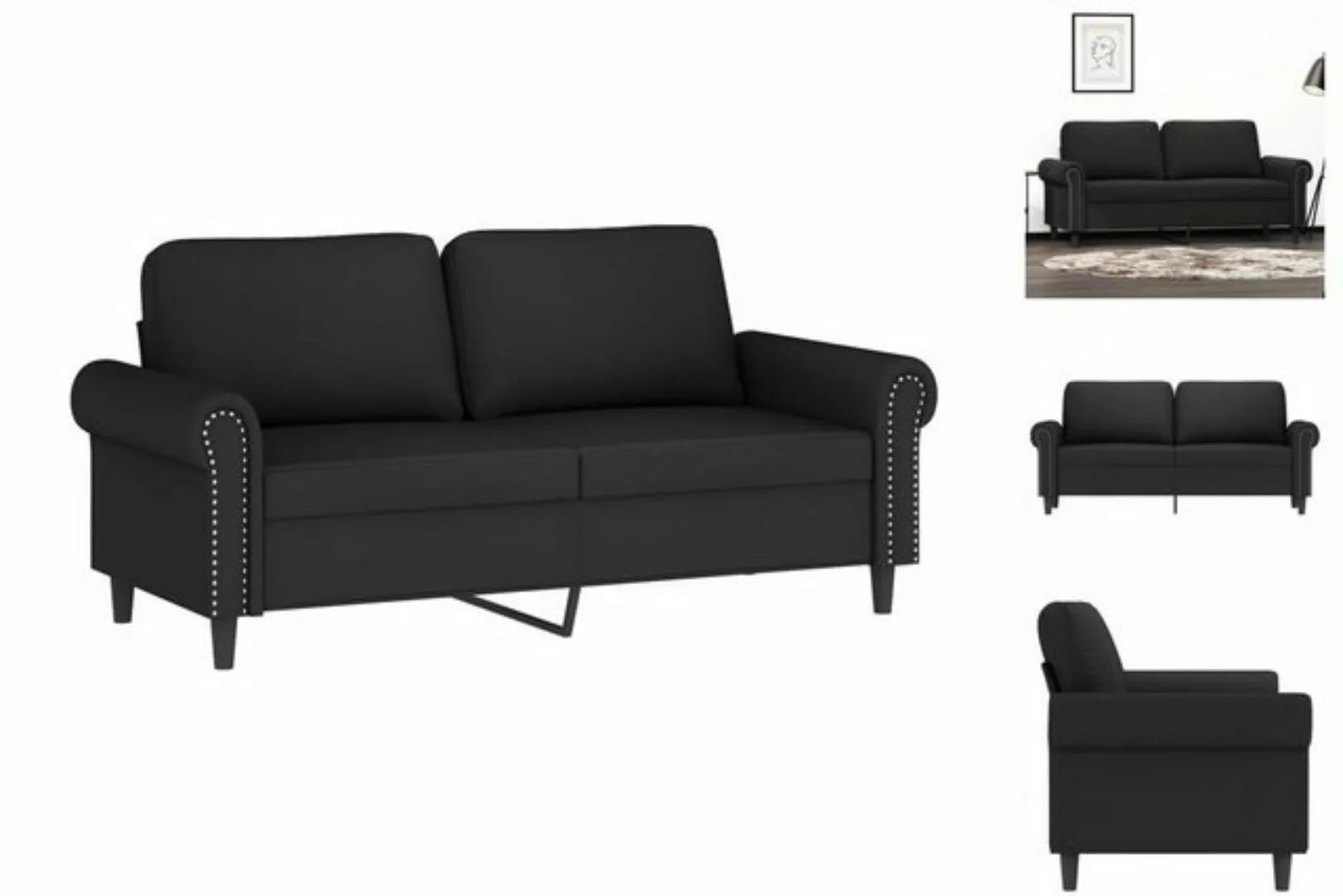 vidaXL Sofa 2-Sitzer-Sofa Dunkelgrau 140 cm Samt günstig online kaufen