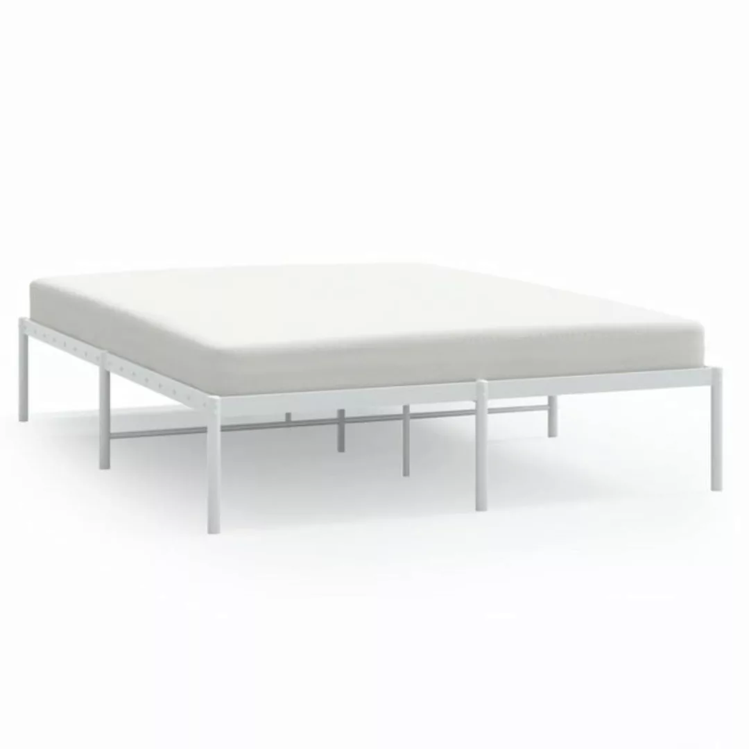 furnicato Bett Bettgestell Metall Weiß 140x190 cm günstig online kaufen
