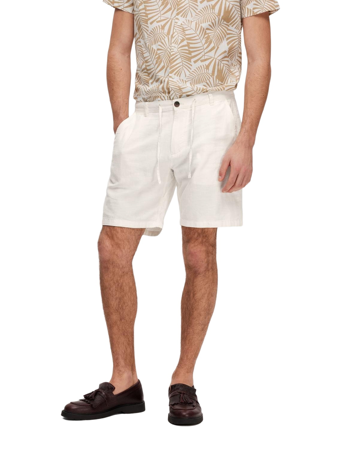 Selected Herren Chino Shorts SLHREGULAR-BRODY LINEN Regular Fit günstig online kaufen