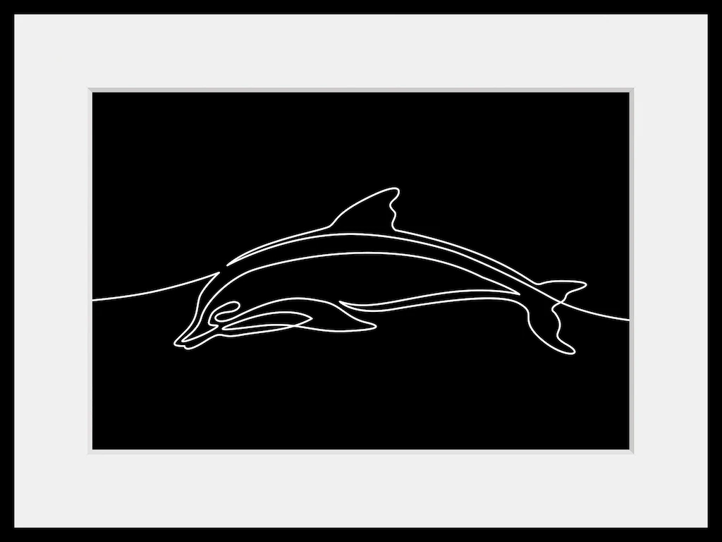 queence Bild "Flipper", (1 St.), HD Premium Poster-Druck inkl. Holzrahmen günstig online kaufen