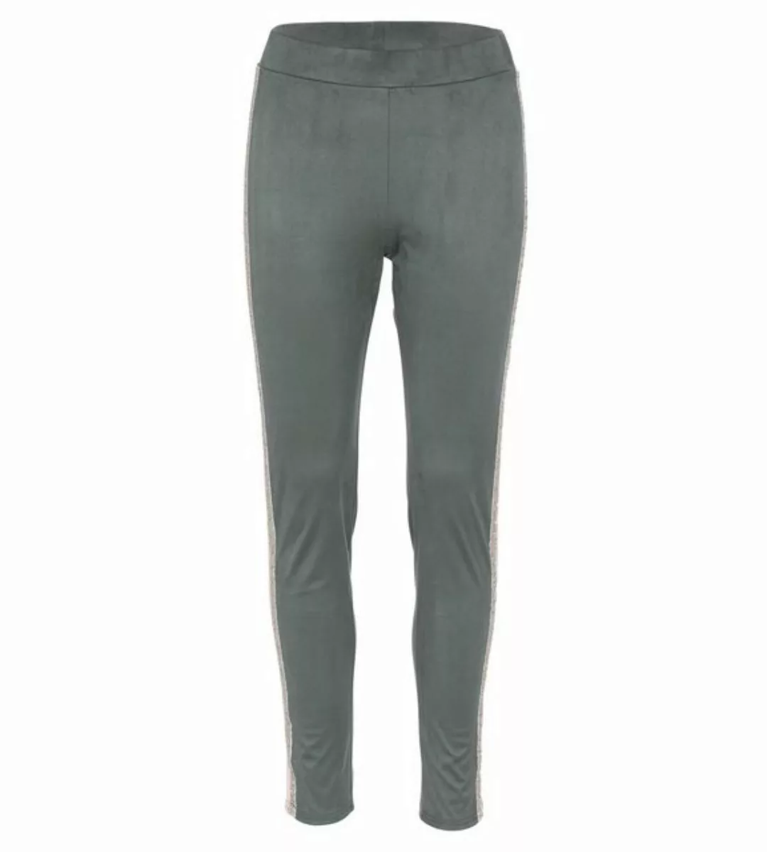 MONACO blue Lederimitathose Leggings koerpernah mit Kontrast-Paillettenstre günstig online kaufen