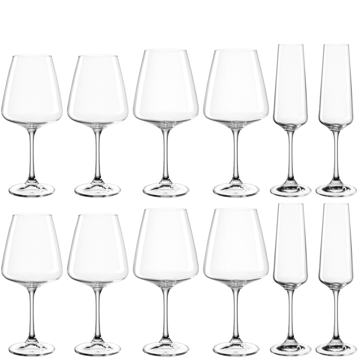 LEONARDO Gläser-Set »Kelchglasset PALADINO, 12-teilig«, (Set, 12 tlg., 4 Ke günstig online kaufen