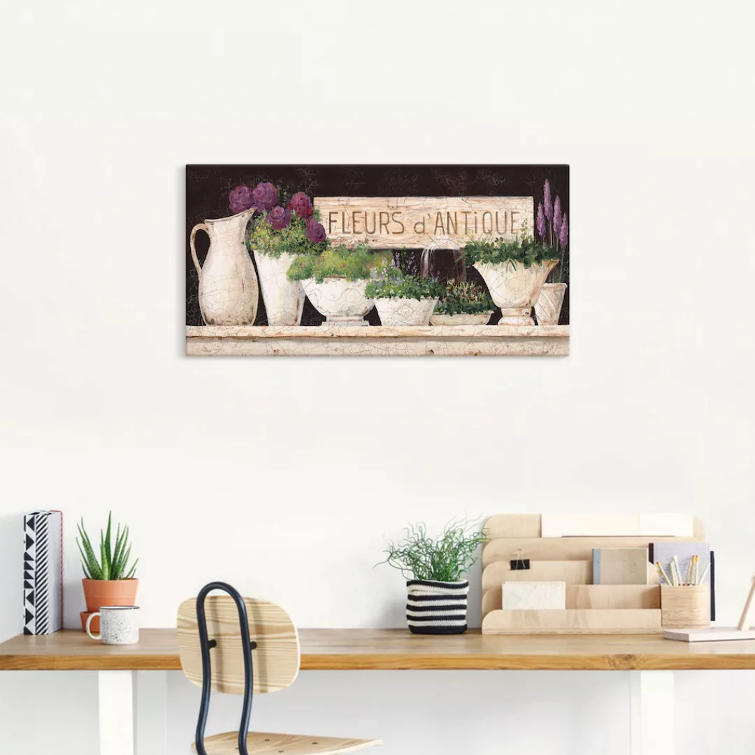Artland Wandbild "Antike Blumen", Vasen & Töpfe, (1 St.), als Alubild, Outd günstig online kaufen