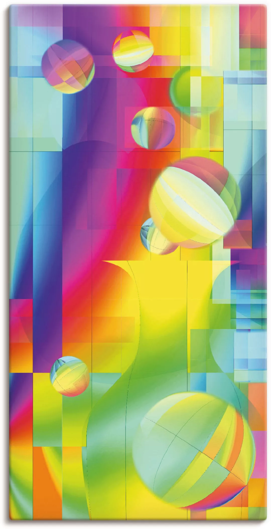 Artland Leinwandbild "Farbige Freude", Muster, (1 St.), auf Keilrahmen gesp günstig online kaufen
