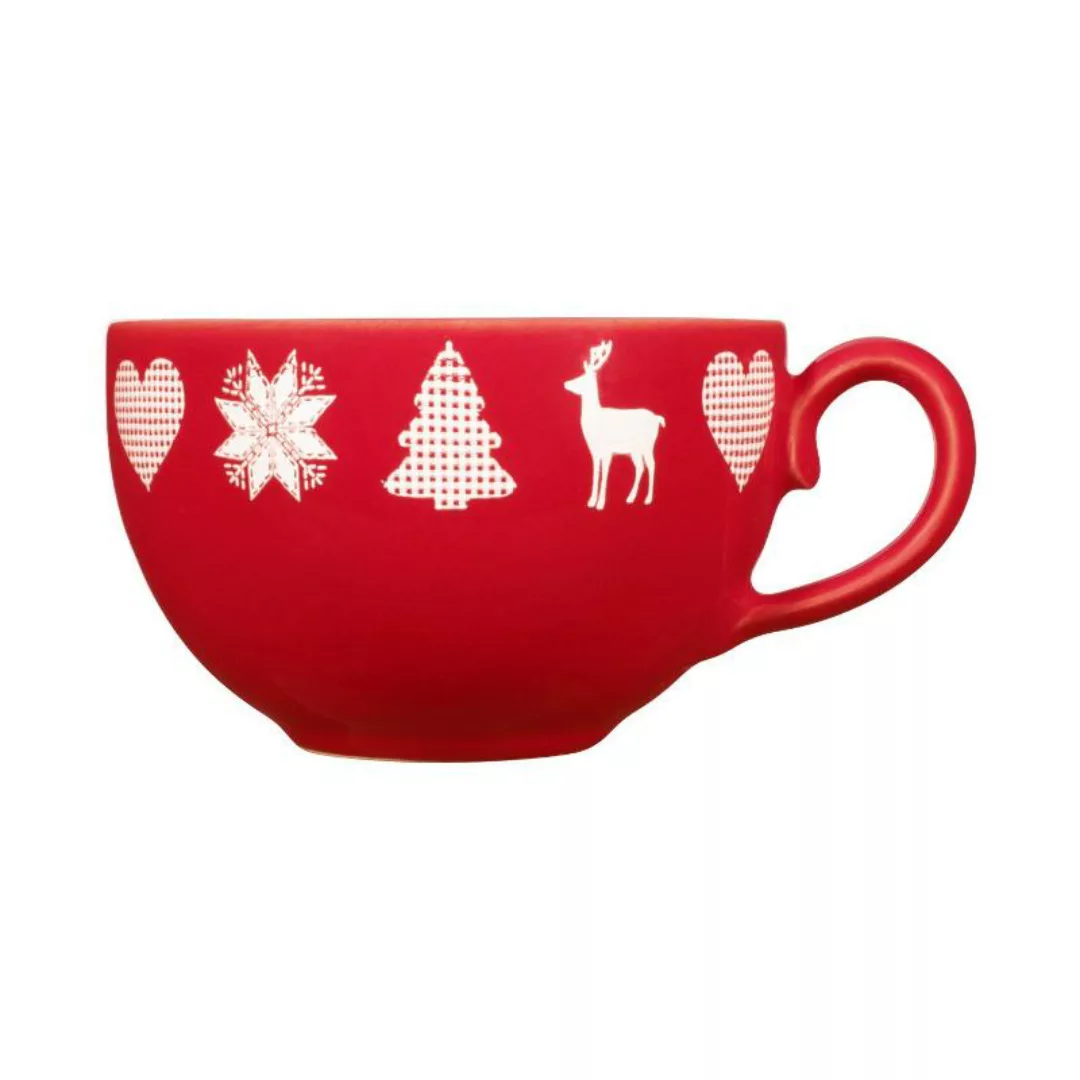 Friesland Happymix Weihnachten Rot Kaffee-Obertasse 0,24 L günstig online kaufen