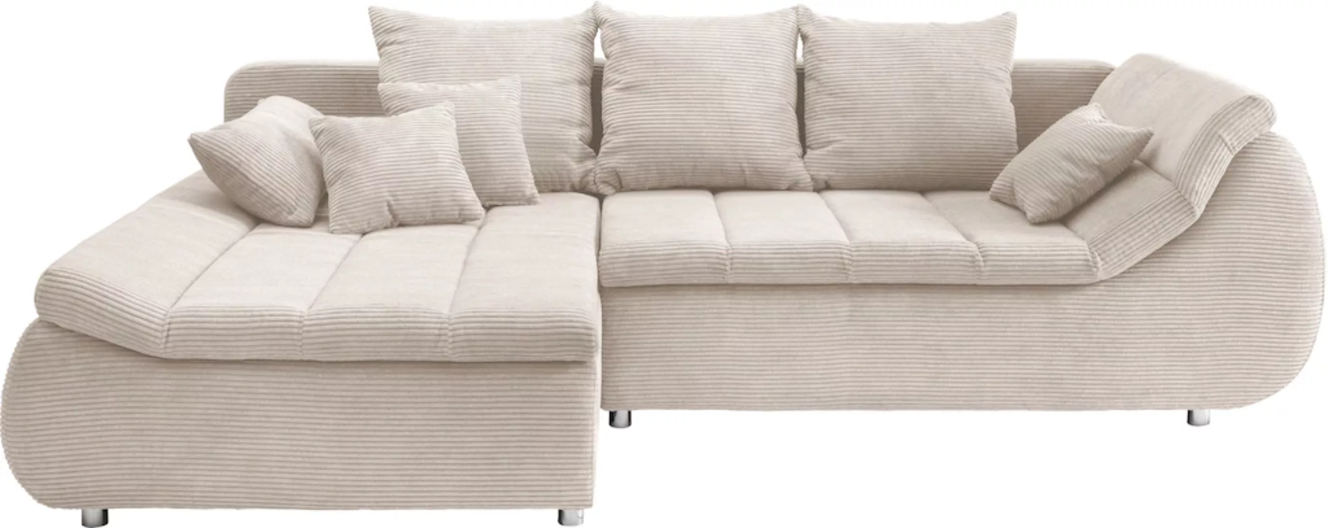 INOSIGN Ecksofa »Imola elegant und bequem, aktuelle Steppung im Sitz, L-For günstig online kaufen