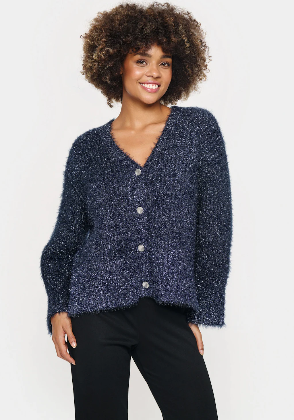 Saint Tropez Strickjacke "HalfaSZ Cardigan", mit Glitzereffekt günstig online kaufen