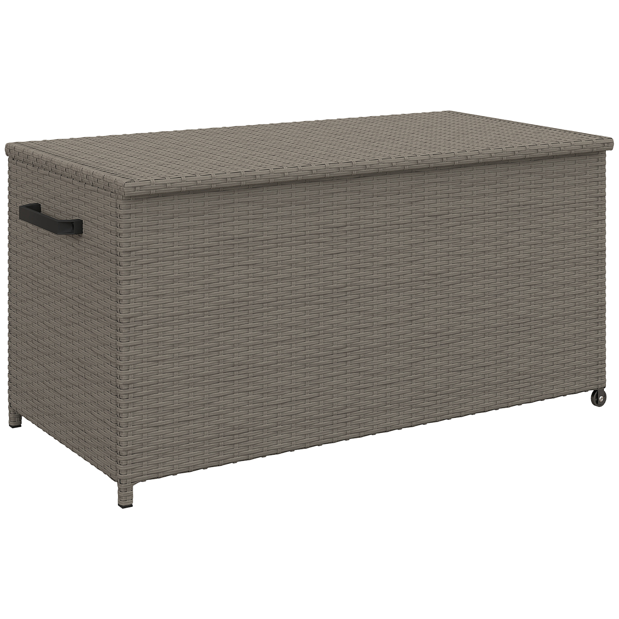 Outsunny Garten-Aufbewahrungsbox aus wetterfestem Polyrattan, Auflagenbox i günstig online kaufen