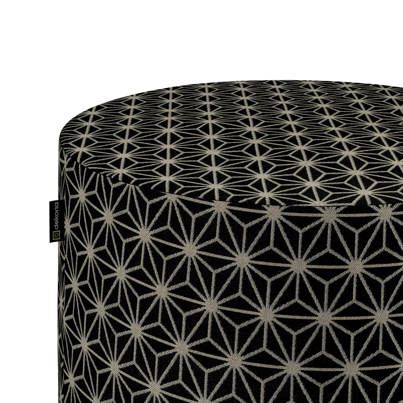 Pouf Barrel, schwarz-beige, ø40 cm x 40 cm, SALE (142-56) günstig online kaufen