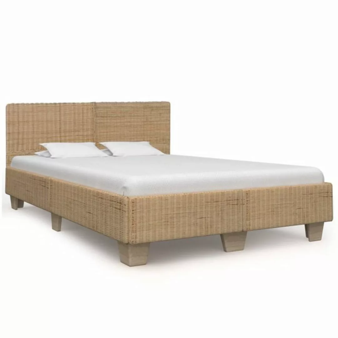 vidaXL Bettgestell Bettrahmen Handgewebt Echtes Rattan 160200 cm Bett Bettr günstig online kaufen