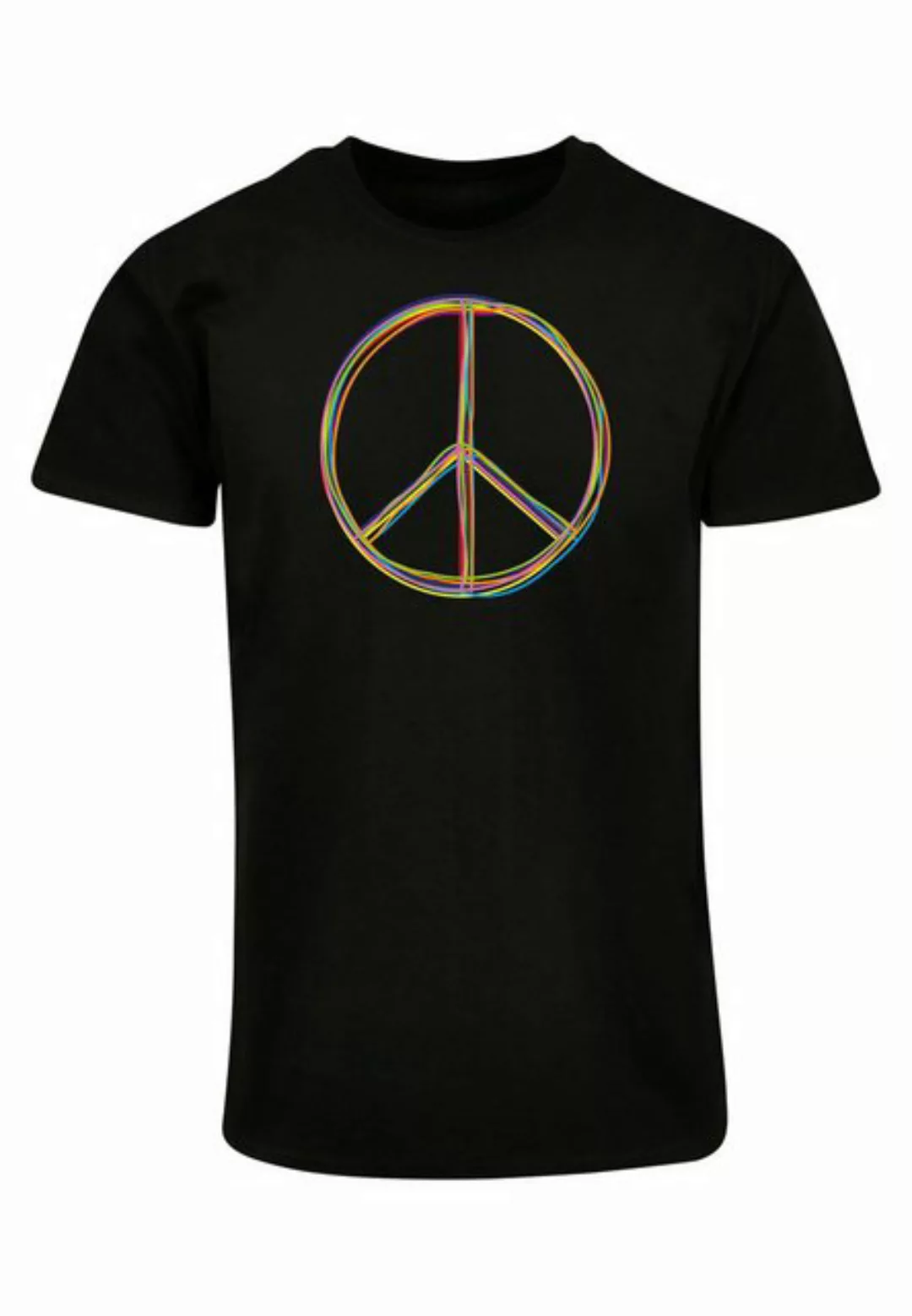 Merchcode T-Shirt Merchcode Herren Peace_Multicolor with Basic T-Shirt (1-t günstig online kaufen