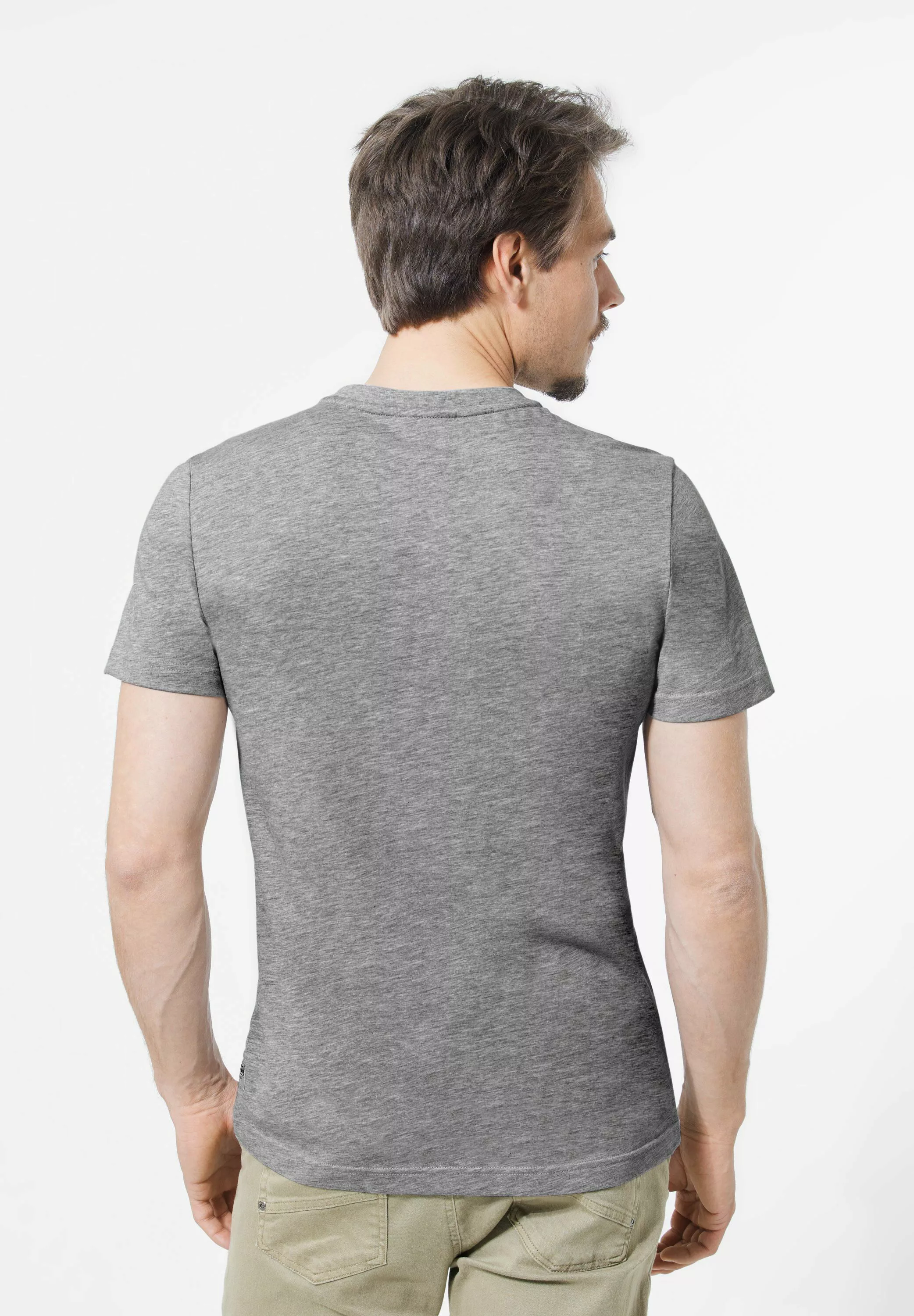 STREET ONE MEN T-Shirt, in Melange Optik günstig online kaufen