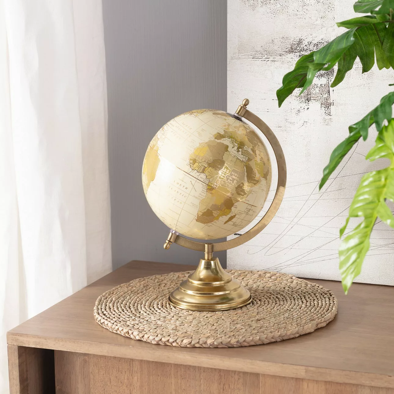 Dekoration Globe Gold 32cm, 20 x 20 x 32 cm günstig online kaufen