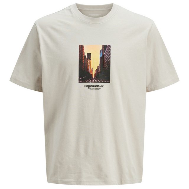 Jack & Jones Rundhalsshirt Große Größen T-Shirt beige JORVESTERBRO PICTURE günstig online kaufen