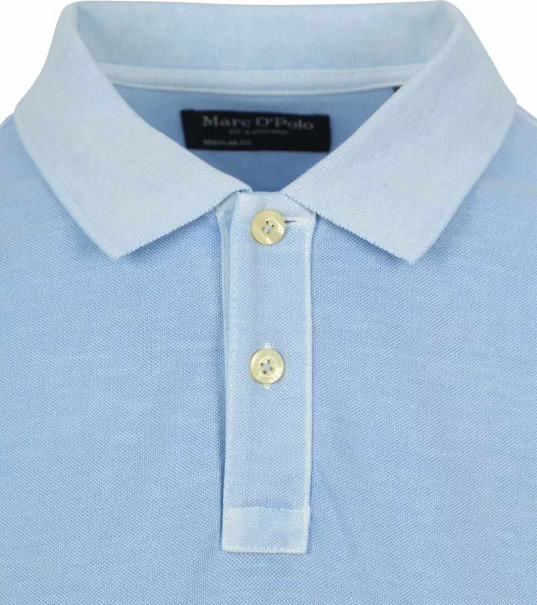 Marc O'Polo Poloshirt Faded Hellblau - Größe L günstig online kaufen