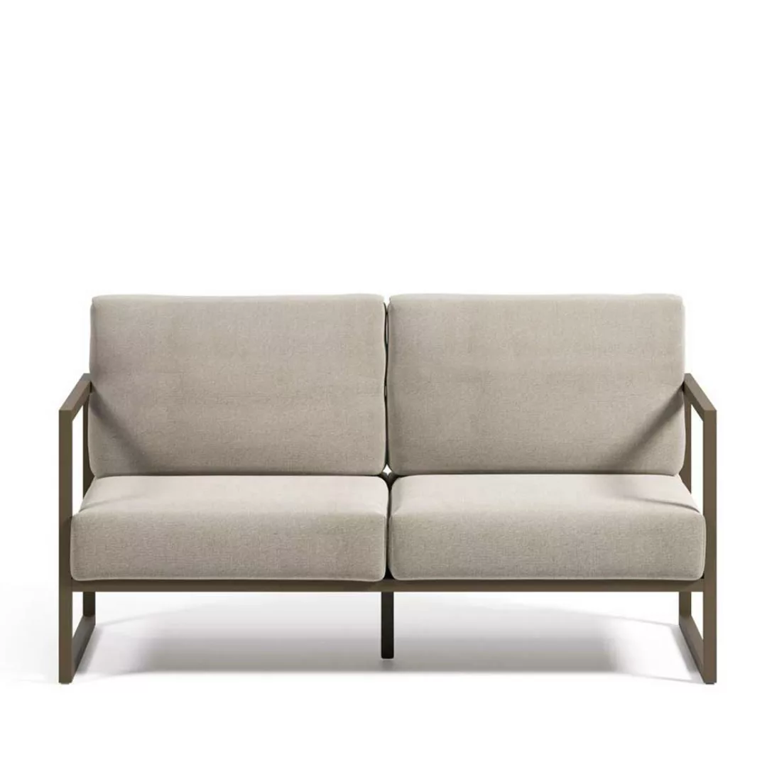 Outdoor Lounge Sofa in modernem Design Metall Bügelgestell günstig online kaufen