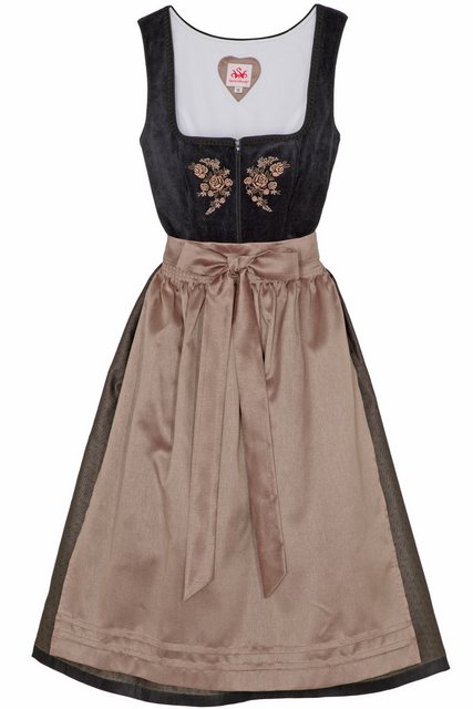 Spieth & Wensky Dirndl Cord Dirndl 2tlg. - EZRA - schwarz/hellbraun günstig online kaufen